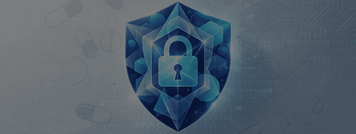 Data Privacy Shield with Lock Illustration representing secure compliance